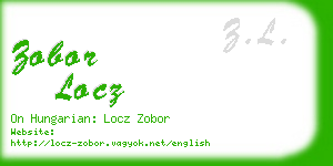 zobor locz business card